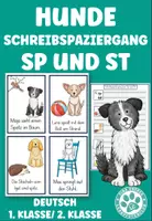 Vorschau - Spiele - Materialpaket (wachsend) Schreibspaziergang Hunde Deutsch 1. Klasse 2. Klasse - Seite 1