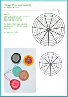 Vorschau - Mal- und Bastelvorlagen - Schablone für geometrische Wickelsterne / Fadensterne - Deckblatt