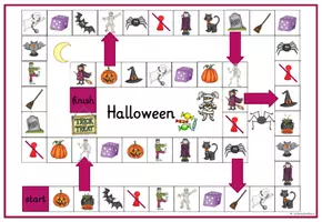 Vorschau - Stationenlernen - Halloween Board Game für Englisch -2fach differenziert- - Seite 2