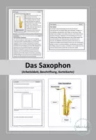 Vorschau - Arbeitsblätter - Das Saxophon - Deckblatt