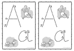 Vorschau - Aufgabenkarten - Buchstaben prickeln - Grundschrift und Druckschrift - Seite 1