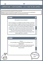 Vorschau - Arbeitsblätter - commentaire - vivre en colocation - vivre ensemble - modèles de vie - Seite 1