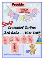 Vorschau - Spiele - Lesespiel Zirkus - Ich habe ... Wer hat? - Deckblatt