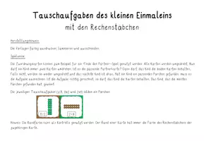 Vorschau - Stationenlernen - Das Kleine Einmaleins_Tauschaufgaben_Bunte Perlen - Seite 1