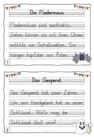 Vorschau - Aufgabenkarten - Abschreibtexte Halloween mit Lineatur Druckschrift - Klasse 1 und 2 - Seite 1