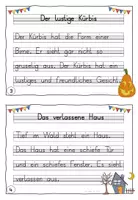 Vorschau - Aufgabenkarten - Abschreibtexte Halloween mit Lineatur Druckschrift - Klasse 1 und 2 - Seite 2