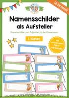Vorschau - Mal- und Bastelvorlagen - Namensschilder für den Klassenraum - Deckblatt