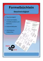 Vorschau - Arbeitsblätter - Geschwindigkeit - Formelbüchlein mit Faltanleitung - Deckblatt