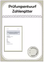 Vorschau - Stundenentwürfe - Prüfungsentwurf Zahlengitter Mathe - Deckblatt