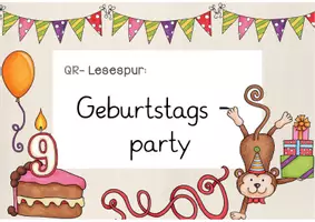 Vorschau - Bildkarten - QR Lesespur Geburtstagsparty - Deckblatt