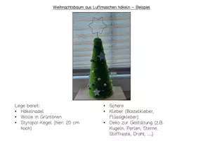 Vorschau - Mal- und Bastelvorlagen - Textiles Gestalten_Weihnachtsbaum aus Luftmaschen - Seite 3