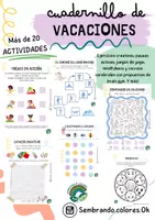 Vista previa - Juegos / Gamificación - CUADERNILLO para jugar y aprender en VACACIONES - Portada