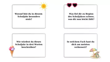 Vorschau - Aufgabenkarten - Reflexionskarten Schuljahresende - Seite 2