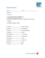 Vorschau - Arbeitsblätter - Arbeitsblatt Verben Grundschule - Deckblatt