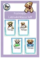 Vorschau - Bildkarten - Postmappe Labradorklasse hell #Klassentier #Hundeklasse - Deckblatt