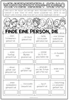 Vorschau - Arbeitsblätter - Winterferien - Bingo - Seite 1