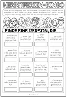 Vorschau - Arbeitsblätter - Herbstferien - Bingo - Seite 1
