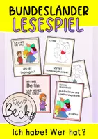 Vorschau - Spiele - Lesespiel Bundesländer, Landeshauptstädte (30 Karten) - Deckblatt