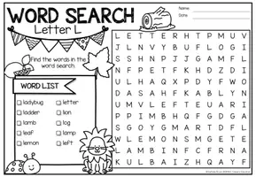 Vorschau - Arbeitsblätter - FREEBIE Word Search Puzzle (Alphabet) Beginning Sound-Letter L | NO PREP Activity - Seite 3