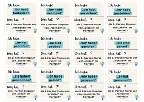 Vorschau - Spiele - Das Perfekt - Ich habe - Wer hat ? (Lesespiel / Lesekette) - Seite 2