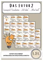 Vorschau - Spiele - Das Futur 2 - Ich habe - Wer hat ? (Lesespiel / Lesekette) - Deckblatt