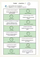 Vorschau - Arbeitsblätter - La hora Tandem - ¿Qué hora es? - Deckblatt