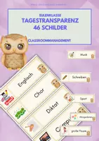 Vorschau - Poster - Eulenklasse: 46 Schilder für die Tagestransparenz (Classroommangagement) - Deckblatt