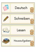 Vorschau - Poster - Eulenklasse: 46 Schilder für die Tagestransparenz (Classroommangagement) - Seite 1