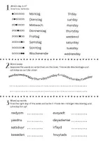 Vorschau - Arbeitsblätter - Arbeitsblätter - Die Wochentage - the days of the week - Deckblatt