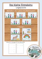 Vorschau - Stationenlernen - Legepuzzle - kleines Einmaleins (1x1) - Deckblatt