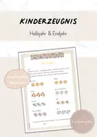 Vorschau - Lehrpläne/Lehrermaterial - Kinderzeugnis - Halbjahr und Endjahr (Zeugnis) - Deckblatt