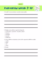 Vista previa - Hojas de trabajo - EVALUACIÓN INICIAL 5º EP - página 2