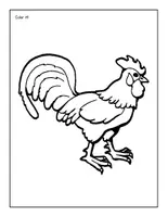 Aperçu - Apprentissages en autonomie - Rooster Coloring Pages cover - Page 1