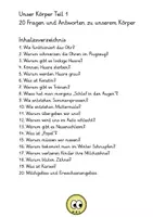 Vorschau - Text - 20 Sachtexte: Fragen und Antworten zu unserem Körper Teil 1 - Seite 1