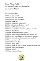 Vorschau - Text - 20 Sachtexte: Fragen und Antworten zu unserem Körper Teil 2 - Seite 1