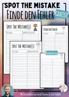 Vorschau - Arbeitsblätter - Spot the mistake / Finde den Fehler - Vorlagen - Deckblatt