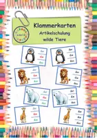 Vorschau - Stationenlernen - Klammerkarte Artikelschulung wilde Tiere - Deckblatt
