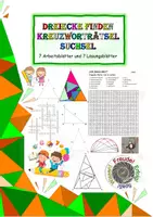 Vorschau - Arbeitsblätter - Dreiecke - Quiz; Wörter suchen; Kreuzworträtsel; Suchsel - Deckblatt