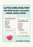 Vorschau - Bildkarten - Gutes Durchhalten, Wünsche, Prüfungen, schwere Zeiten, Geschenk - Deckblatt