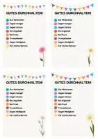 Vorschau - Bildkarten - Gutes Durchhalten, Wünsche, Prüfungen, schwere Zeiten, Geschenk - Seite 1