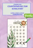 Vorschau - Arbeitsblätter - Countdown bis zum ersten Schultag FREEBIE für Löwenklasse - Deckblatt