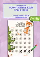 Vorschau - Arbeitsblätter - COUNTDOWN Freebie für Fuchsklasse (erster Schultag Elternarbeit) - Deckblatt