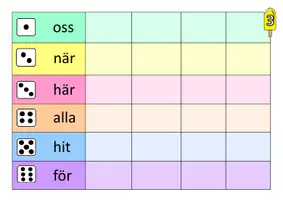 förhandsvisning - Träna Högfrekventa ord med tärning Nivå 2 - sida 3
