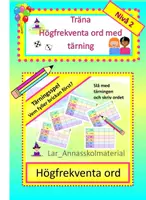 förhandsvisning - Träna Högfrekventa ord med tärning Nivå 2 - försättsblad