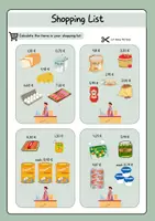 Vorschau - Arbeitsblätter - Going Shopping Englisch Grundschule Calculate with Money - Seite 1