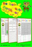 Vorschau - Arbeitsblätter - Rechen-Wort-Suchsel - ZR 20 Addition + Subtraktion - Set 2 - Deckblatt