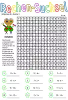 Vorschau - Arbeitsblätter - Rechen-Wort-Suchsel - ZR 20 Addition + Subtraktion - Set 2 - Seite 2