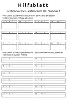 Vorschau - Arbeitsblätter - Rechen-Wort-Suchsel - ZR 20 Addition + Subtraktion - Set 2 - Seite 3