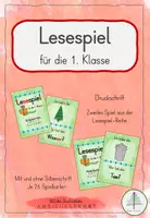 Vorschau - Spiele - Lesespiel nach Buchstabeneinführung Tt | Druckschrift - Deckblatt