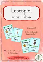 Vorschau - Spiele - Lesespiel nach Buchstabeneinführung Pp | Druckschrift - Deckblatt